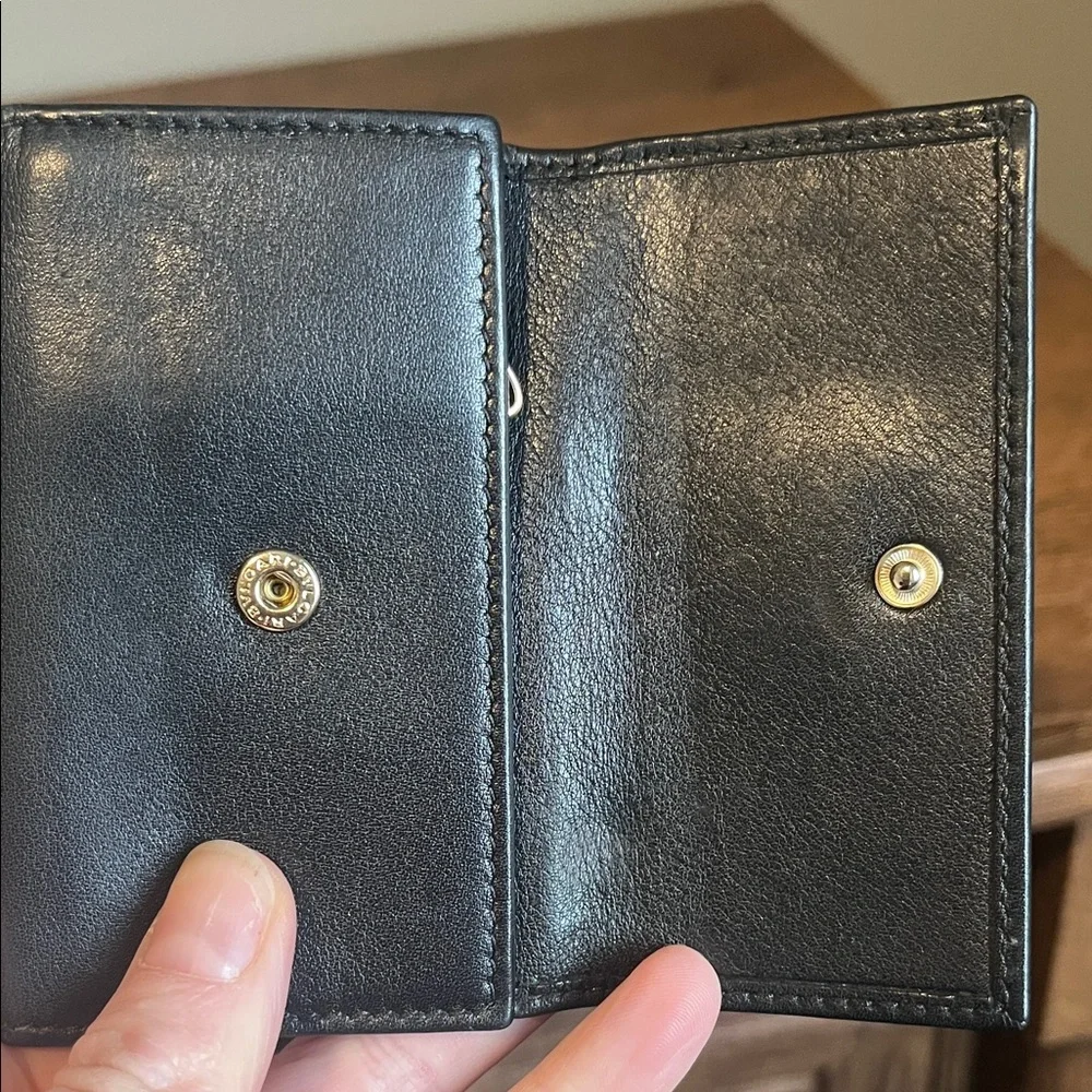Bulgari Black Leather Key Holder